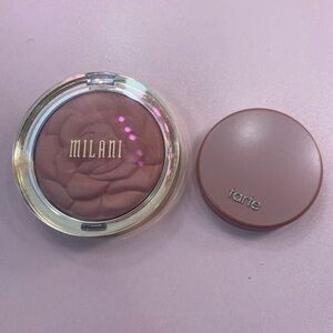 tarte and Milani Blush Compacts - Dusty Rose Mauve set of 2